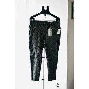 NWT Wit & Wisdom Skinny Ponte Pants Gray Plaid 14P